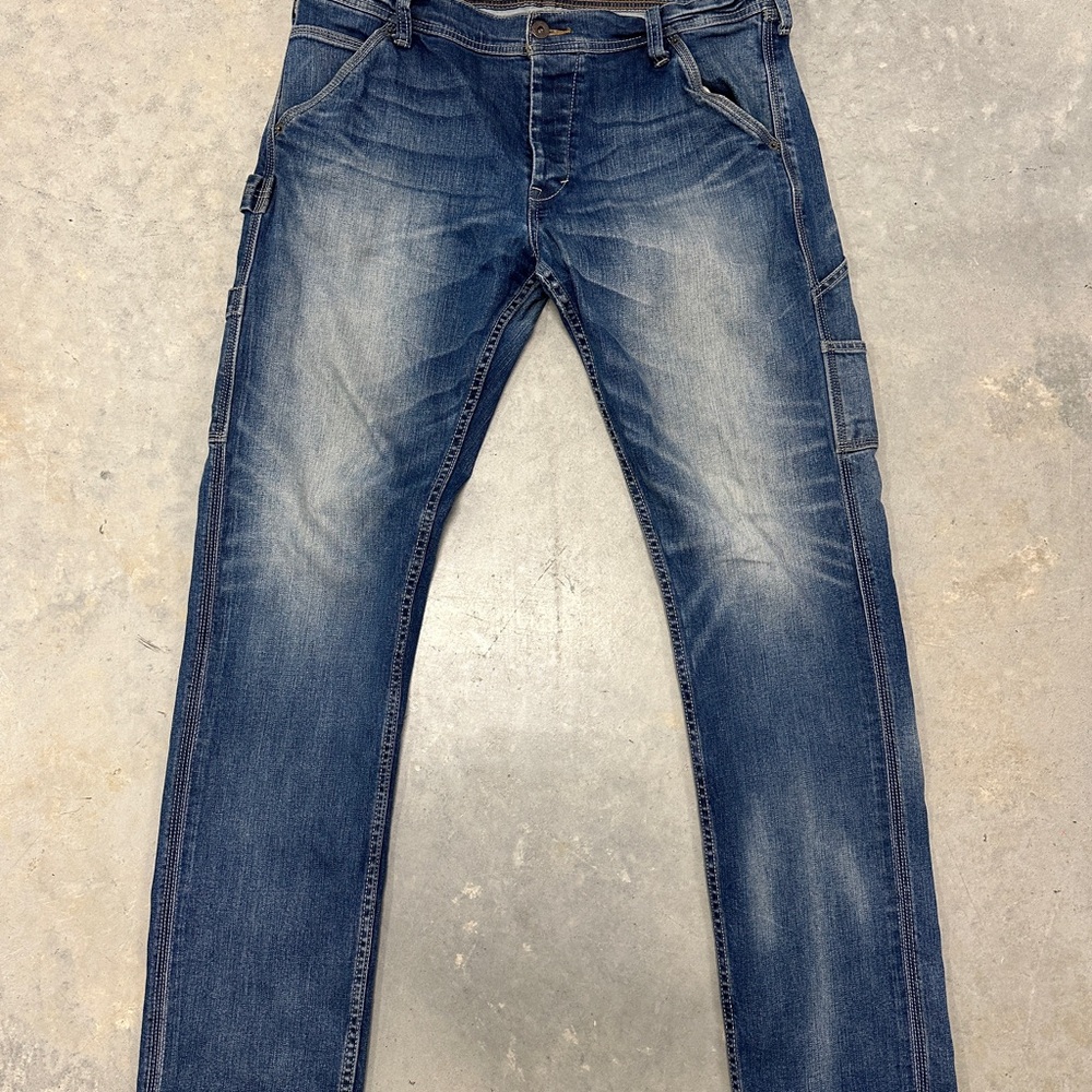 Levi's 511 Slim Fit Carpenter Jeans 36x34 Blue Denim Button Fly Pants